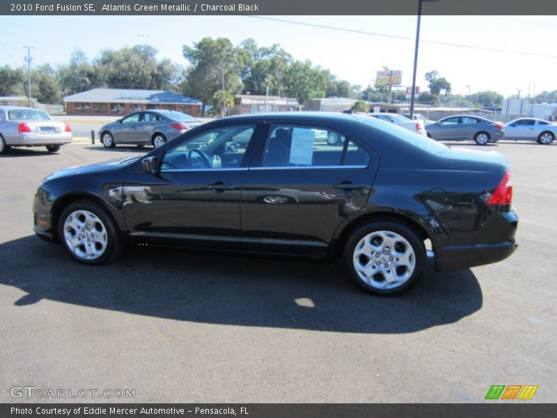 Atlantis Green Metallic / Charcoal Black 2010 Ford Fusion SE