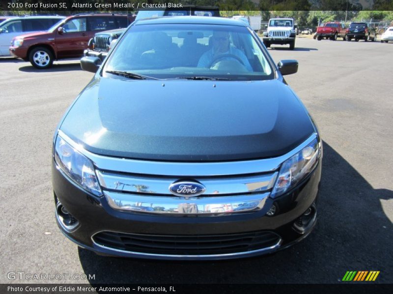 Atlantis Green Metallic / Charcoal Black 2010 Ford Fusion SE