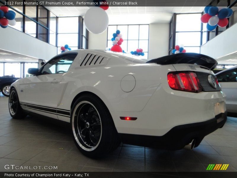 Performance White / Charcoal Black 2012 Ford Mustang GT Premium Coupe