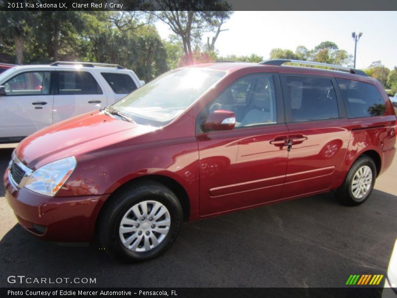 Claret Red / Gray 2011 Kia Sedona LX