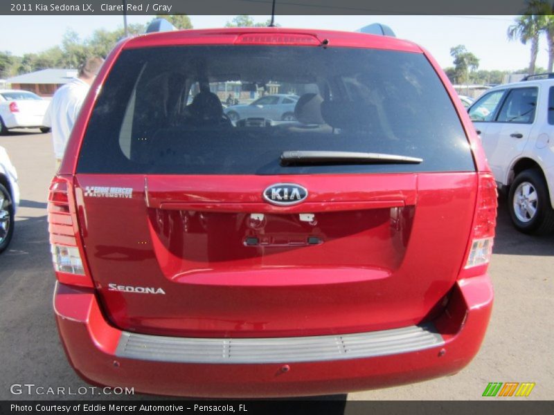 Claret Red / Gray 2011 Kia Sedona LX