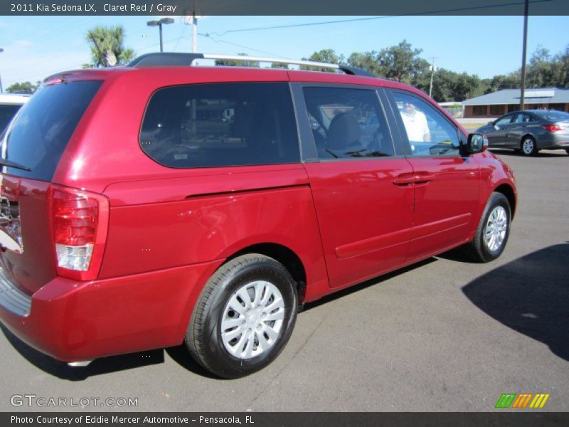 Claret Red / Gray 2011 Kia Sedona LX