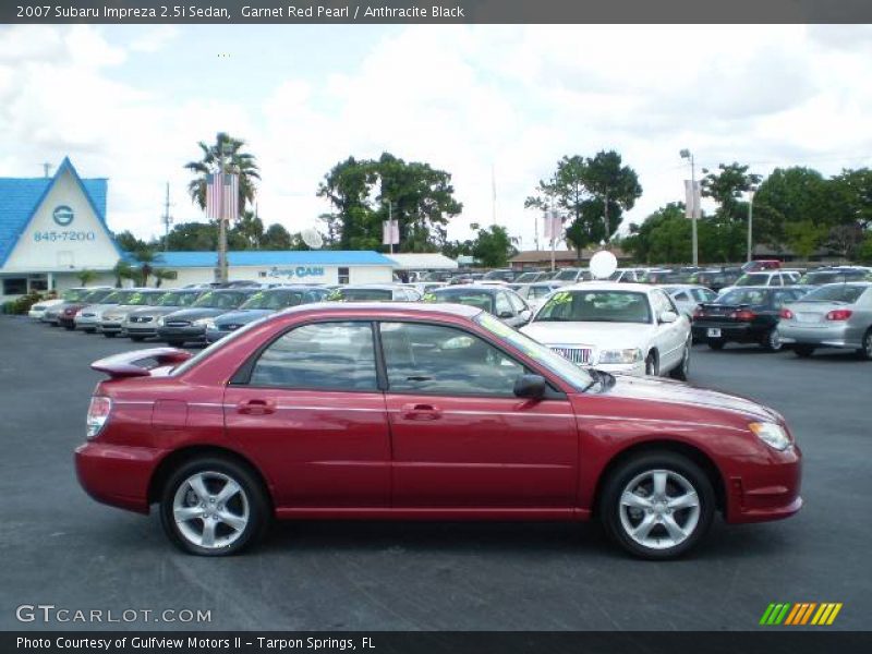 Garnet Red Pearl / Anthracite Black 2007 Subaru Impreza 2.5i Sedan