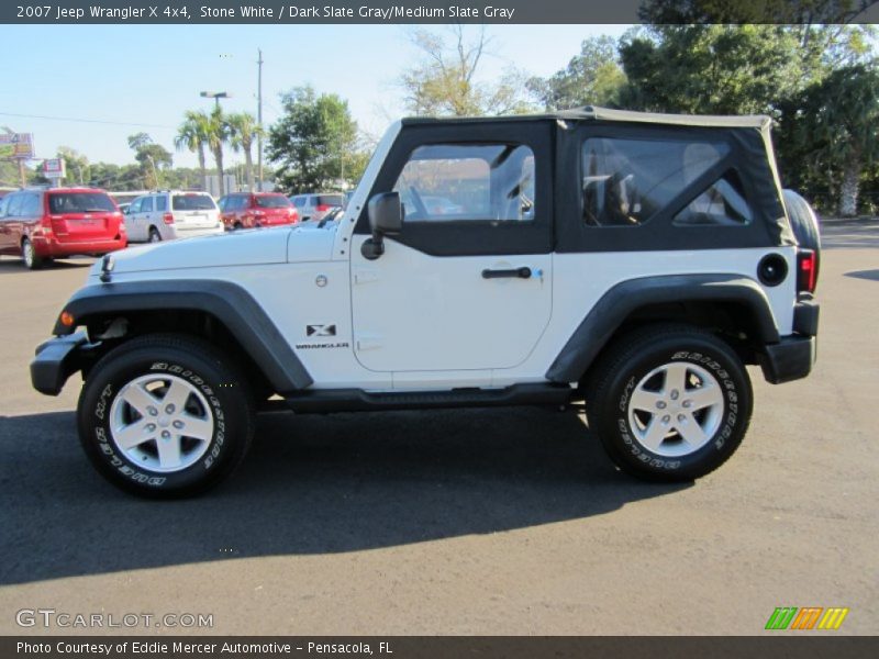 Stone White / Dark Slate Gray/Medium Slate Gray 2007 Jeep Wrangler X 4x4
