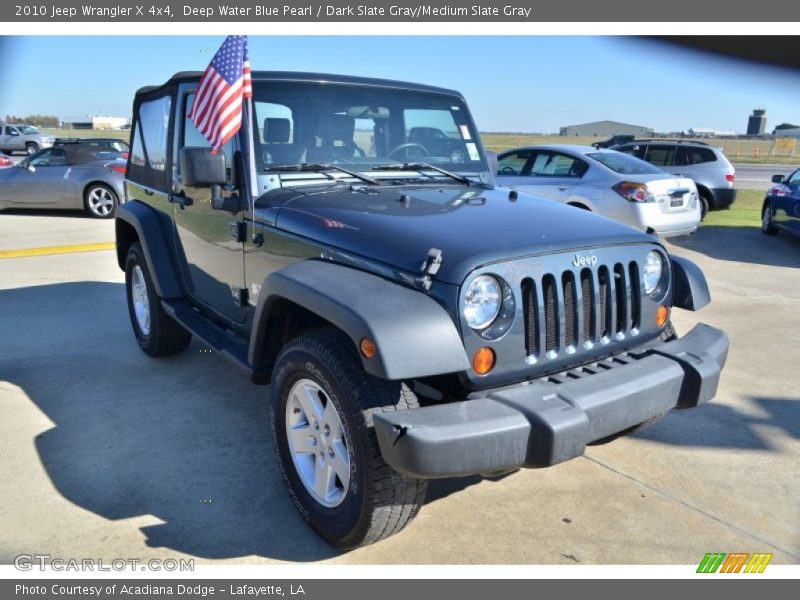 Deep Water Blue Pearl / Dark Slate Gray/Medium Slate Gray 2010 Jeep Wrangler X 4x4