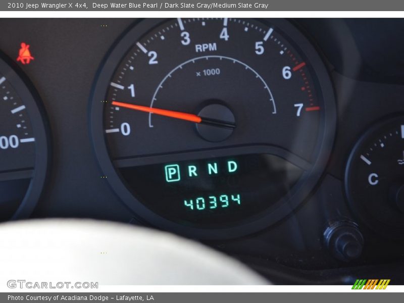 Deep Water Blue Pearl / Dark Slate Gray/Medium Slate Gray 2010 Jeep Wrangler X 4x4