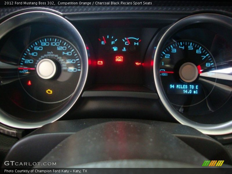  2012 Mustang Boss 302 Boss 302 Gauges