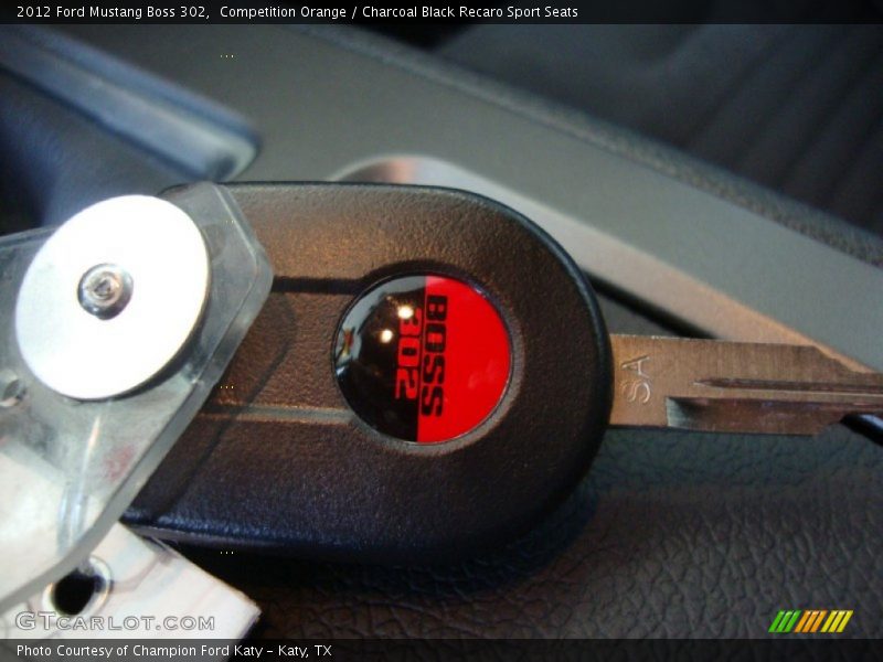 Keys of 2012 Mustang Boss 302