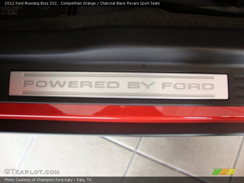 Powered by Ford doorsill - 2012 Ford Mustang Boss 302