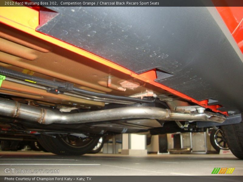 Undercarriage of 2012 Mustang Boss 302