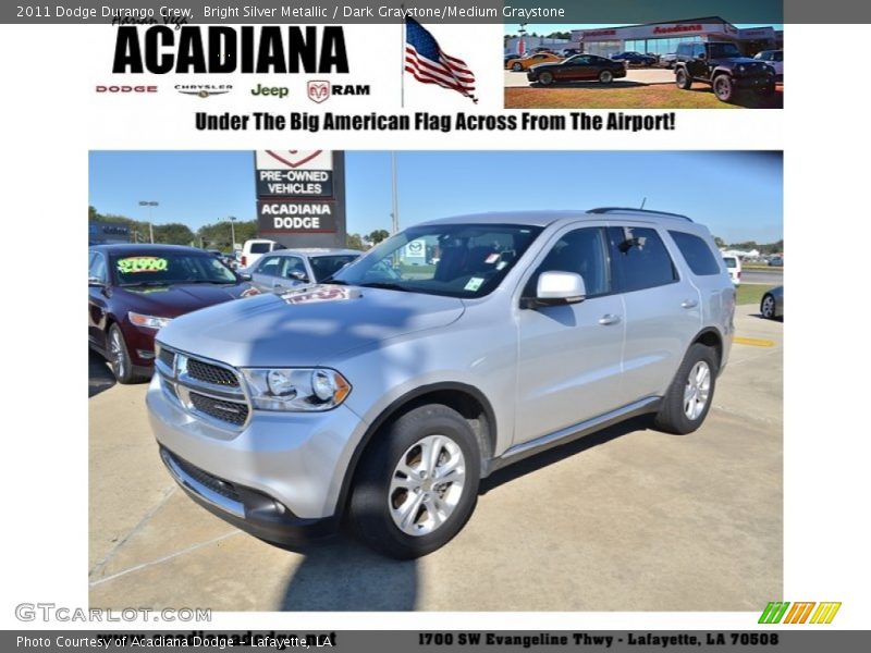 Bright Silver Metallic / Dark Graystone/Medium Graystone 2011 Dodge Durango Crew