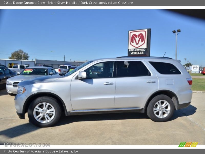 Bright Silver Metallic / Dark Graystone/Medium Graystone 2011 Dodge Durango Crew