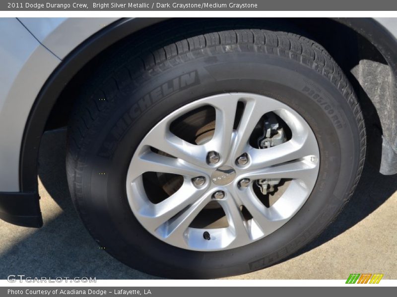Bright Silver Metallic / Dark Graystone/Medium Graystone 2011 Dodge Durango Crew
