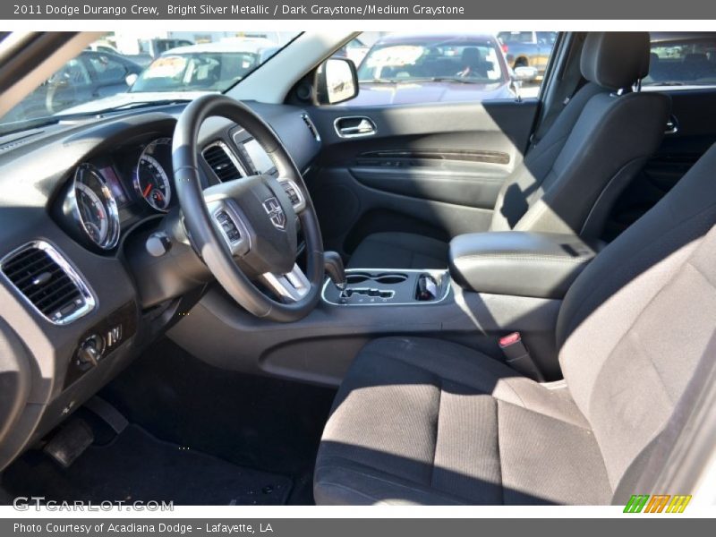 Bright Silver Metallic / Dark Graystone/Medium Graystone 2011 Dodge Durango Crew