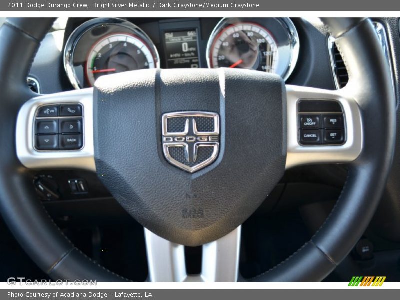 Bright Silver Metallic / Dark Graystone/Medium Graystone 2011 Dodge Durango Crew