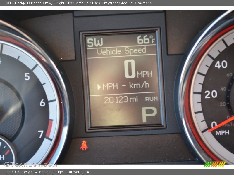 Bright Silver Metallic / Dark Graystone/Medium Graystone 2011 Dodge Durango Crew