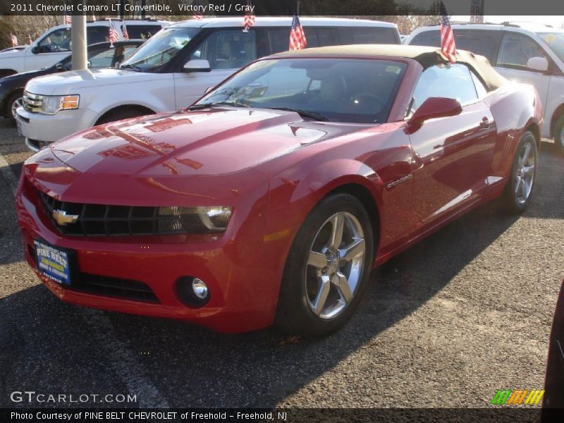 Victory Red / Gray 2011 Chevrolet Camaro LT Convertible