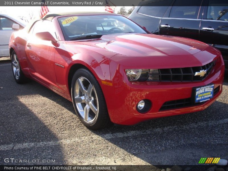 Victory Red / Gray 2011 Chevrolet Camaro LT Convertible