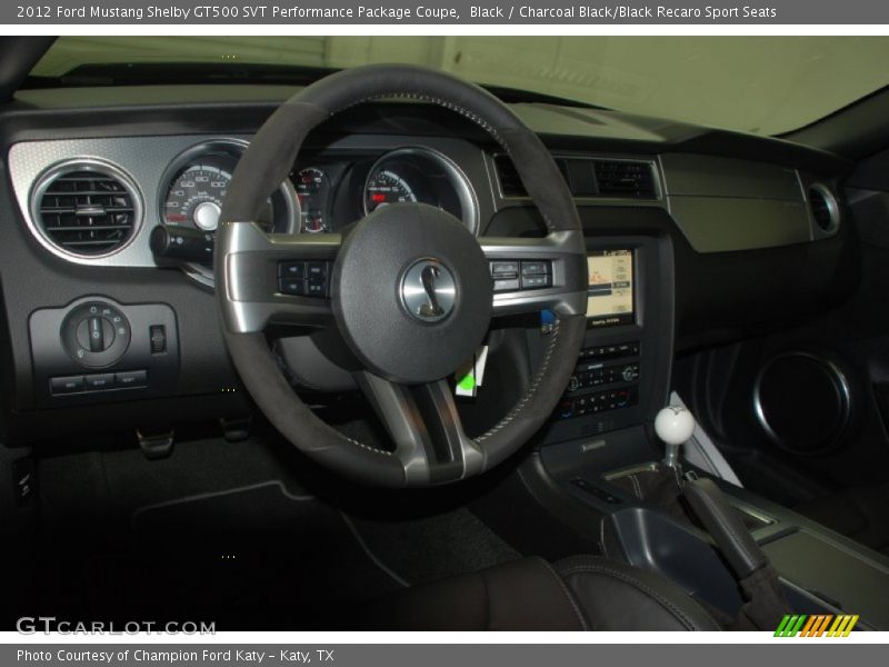 Dashboard of 2012 Mustang Shelby GT500 SVT Performance Package Coupe