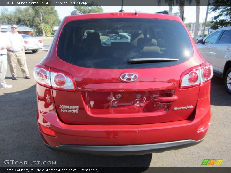 Sonoran Red / Beige 2011 Hyundai Santa Fe GLS