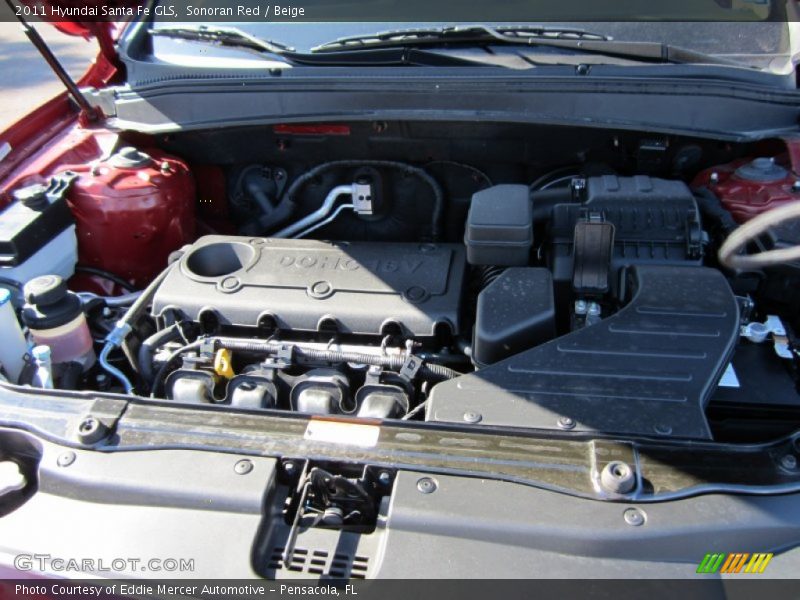 Sonoran Red / Beige 2011 Hyundai Santa Fe GLS