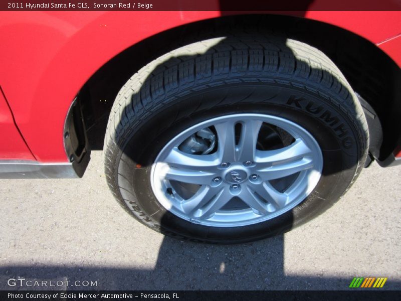 Sonoran Red / Beige 2011 Hyundai Santa Fe GLS