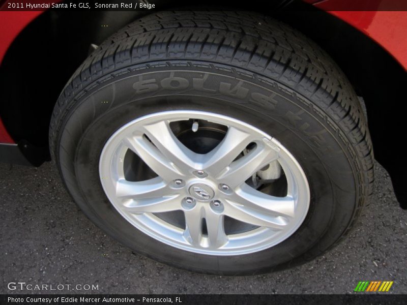 Sonoran Red / Beige 2011 Hyundai Santa Fe GLS