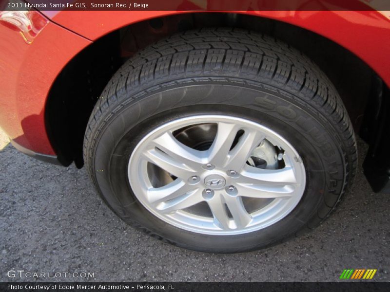 Sonoran Red / Beige 2011 Hyundai Santa Fe GLS