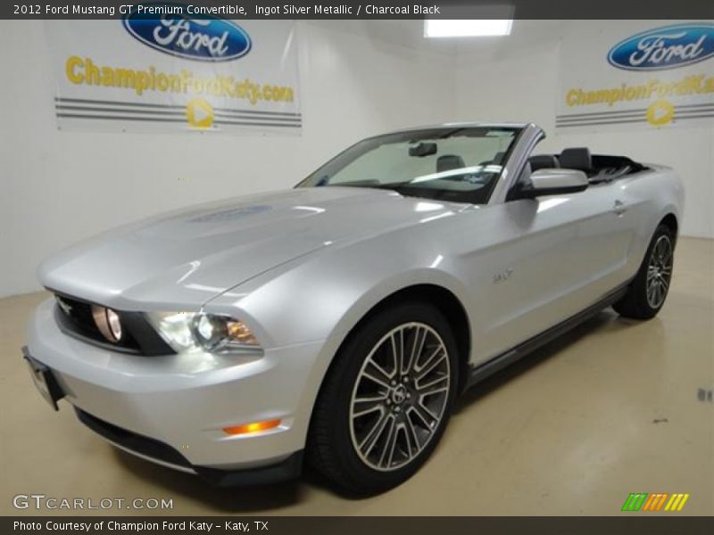 Ingot Silver Metallic / Charcoal Black 2012 Ford Mustang GT Premium Convertible
