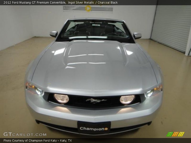 Ingot Silver Metallic / Charcoal Black 2012 Ford Mustang GT Premium Convertible