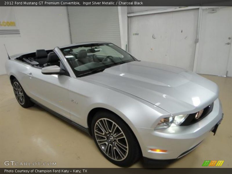 Ingot Silver Metallic / Charcoal Black 2012 Ford Mustang GT Premium Convertible