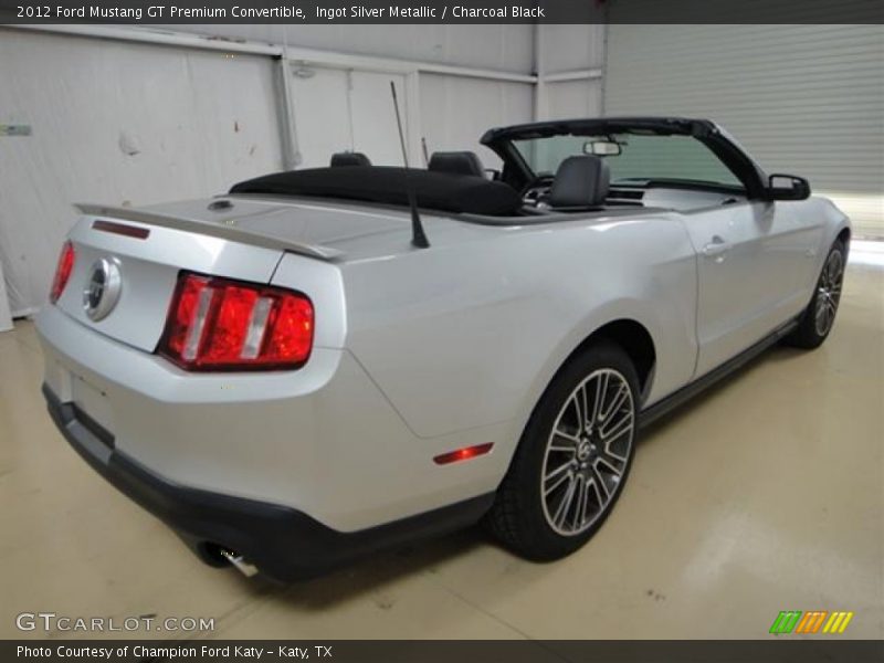Ingot Silver Metallic / Charcoal Black 2012 Ford Mustang GT Premium Convertible