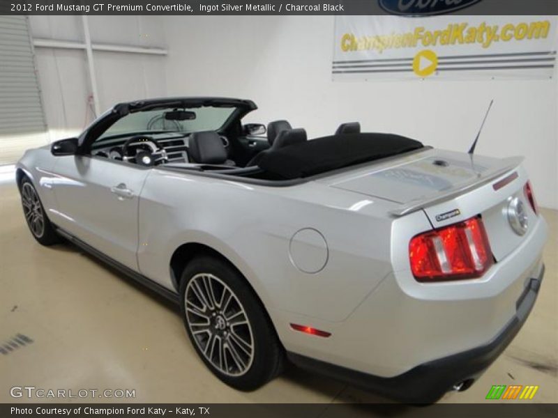 Ingot Silver Metallic / Charcoal Black 2012 Ford Mustang GT Premium Convertible