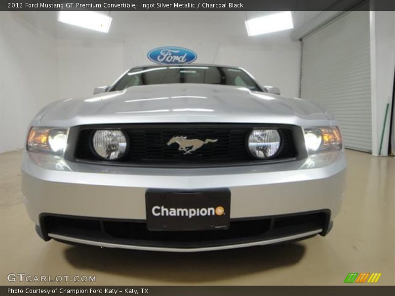 Ingot Silver Metallic / Charcoal Black 2012 Ford Mustang GT Premium Convertible