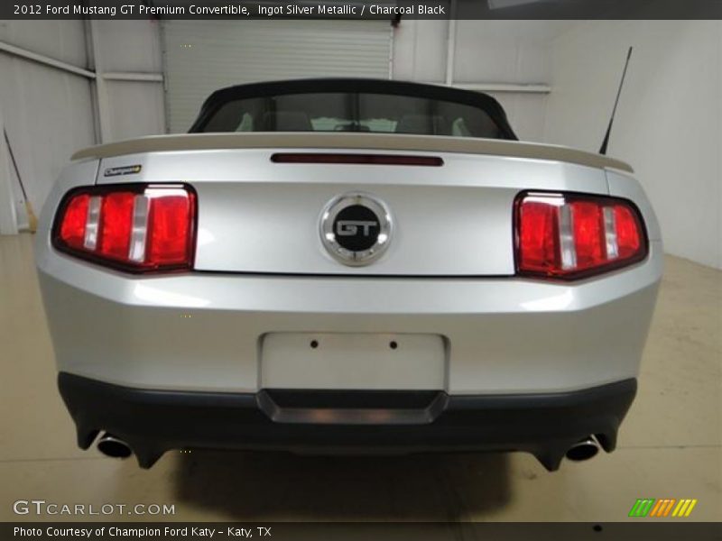 Ingot Silver Metallic / Charcoal Black 2012 Ford Mustang GT Premium Convertible