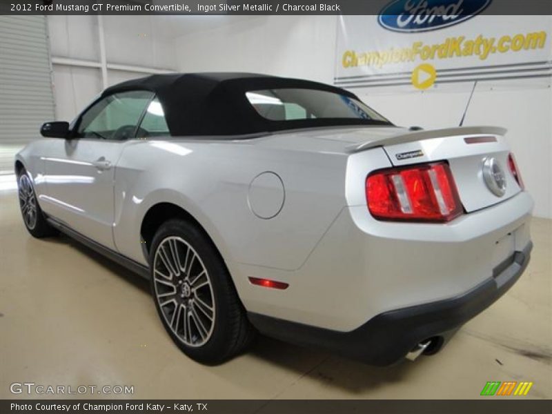 Ingot Silver Metallic / Charcoal Black 2012 Ford Mustang GT Premium Convertible