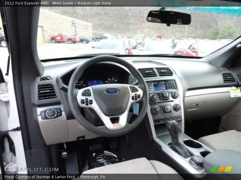 White Suede / Medium Light Stone 2012 Ford Explorer 4WD