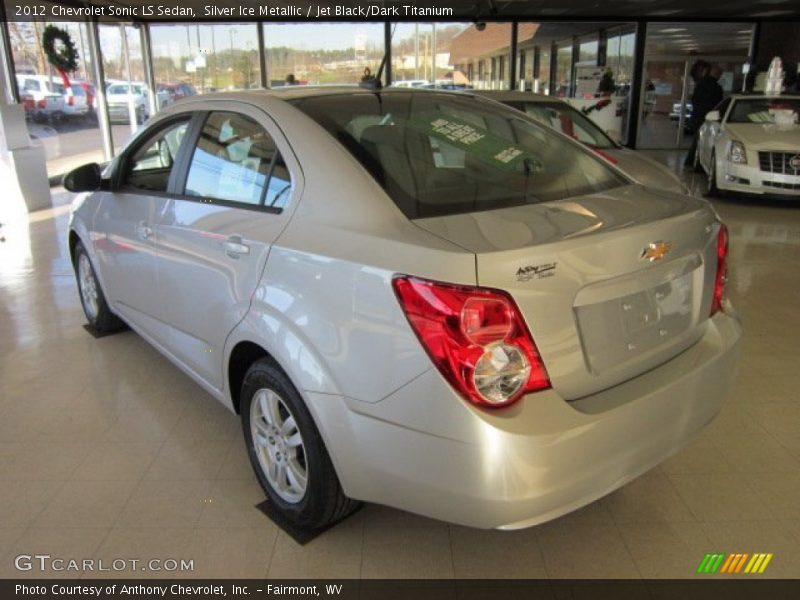 Silver Ice Metallic / Jet Black/Dark Titanium 2012 Chevrolet Sonic LS Sedan