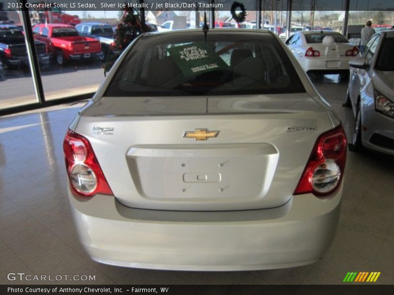 Silver Ice Metallic / Jet Black/Dark Titanium 2012 Chevrolet Sonic LS Sedan