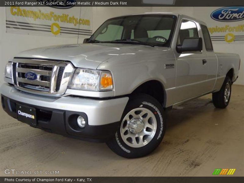 Silver Metallic / Medium Dark Flint 2011 Ford Ranger XLT SuperCab