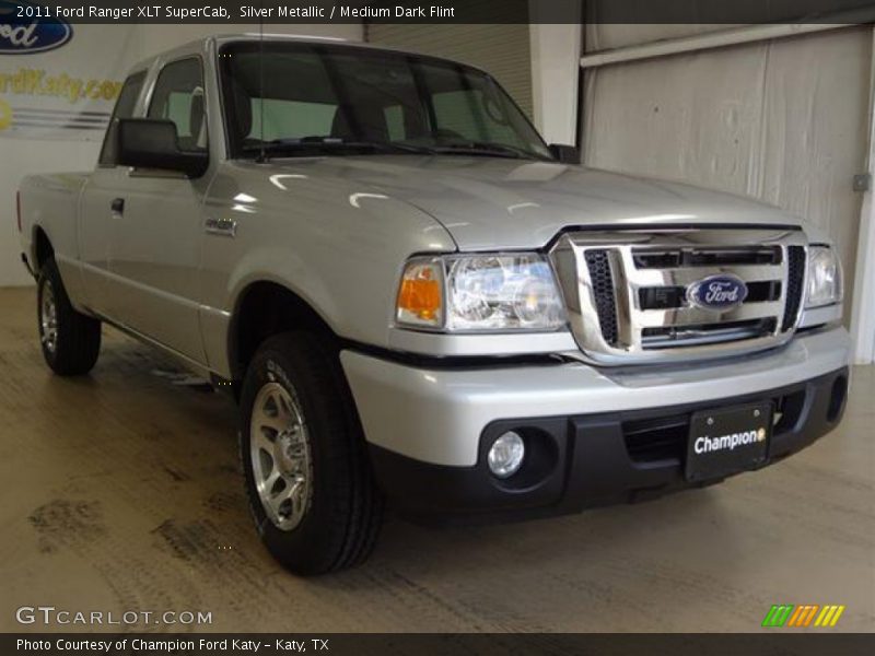 Silver Metallic / Medium Dark Flint 2011 Ford Ranger XLT SuperCab