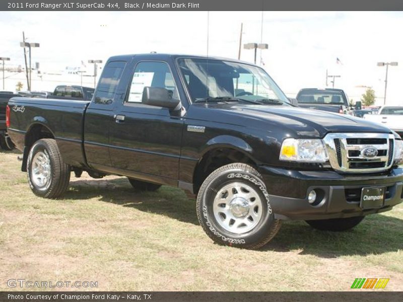 Black / Medium Dark Flint 2011 Ford Ranger XLT SuperCab 4x4