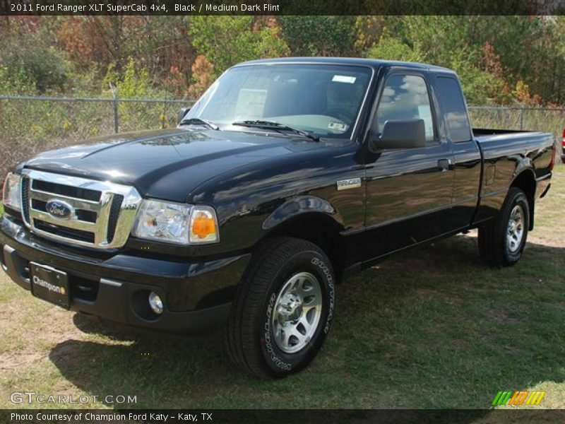 Black / Medium Dark Flint 2011 Ford Ranger XLT SuperCab 4x4