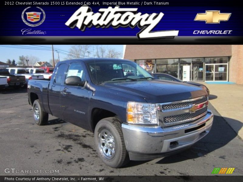 Imperial Blue Metallic / Dark Titanium 2012 Chevrolet Silverado 1500 LS Extended Cab 4x4