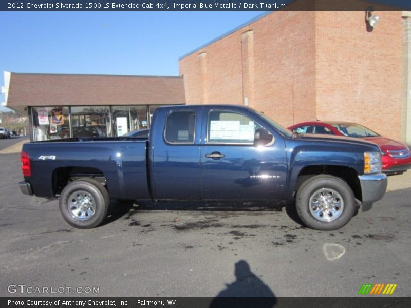 Imperial Blue Metallic / Dark Titanium 2012 Chevrolet Silverado 1500 LS Extended Cab 4x4