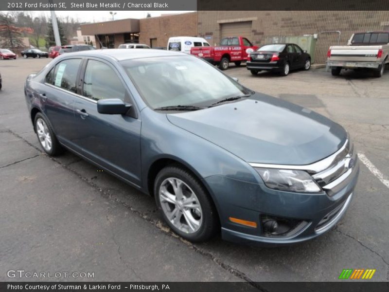 Steel Blue Metallic / Charcoal Black 2012 Ford Fusion SE