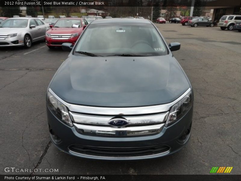 Steel Blue Metallic / Charcoal Black 2012 Ford Fusion SE