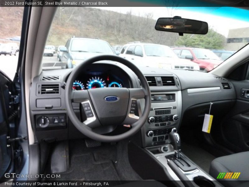 Steel Blue Metallic / Charcoal Black 2012 Ford Fusion SE