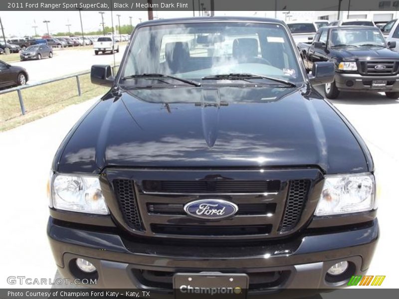 Black / Medium Dark Flint 2011 Ford Ranger Sport SuperCab