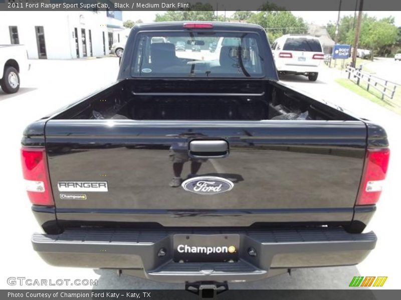 Black / Medium Dark Flint 2011 Ford Ranger Sport SuperCab